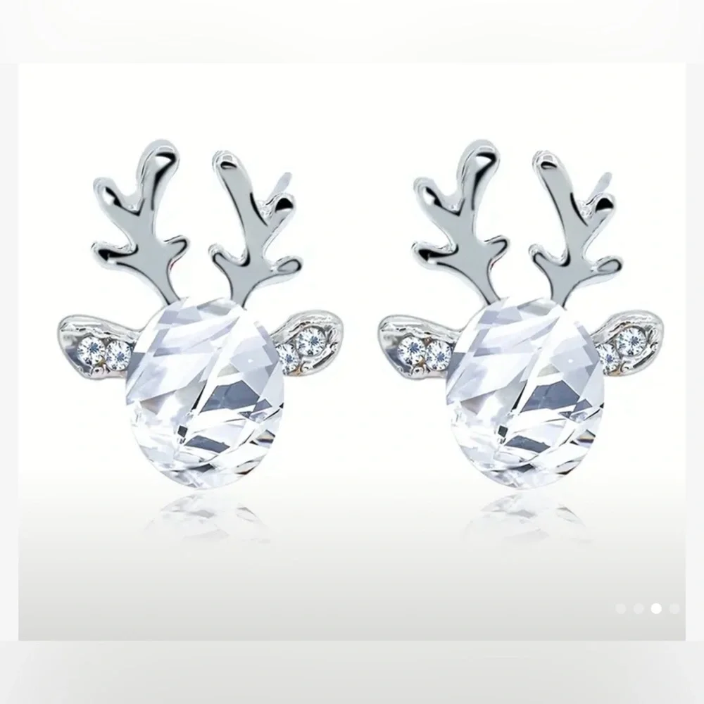 Crystal Reindeer Earrings